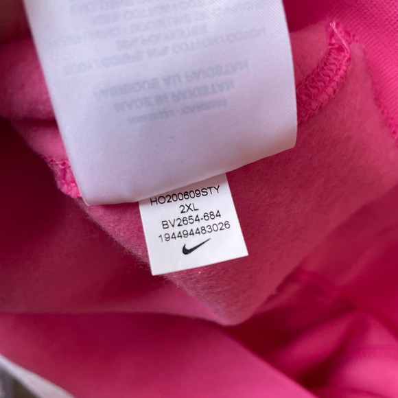 Nike Sportswear Club Fleece Hoodie Pink Men XXL BV2654-684 Embroidered Logo NWOT - Picture 9 of 10